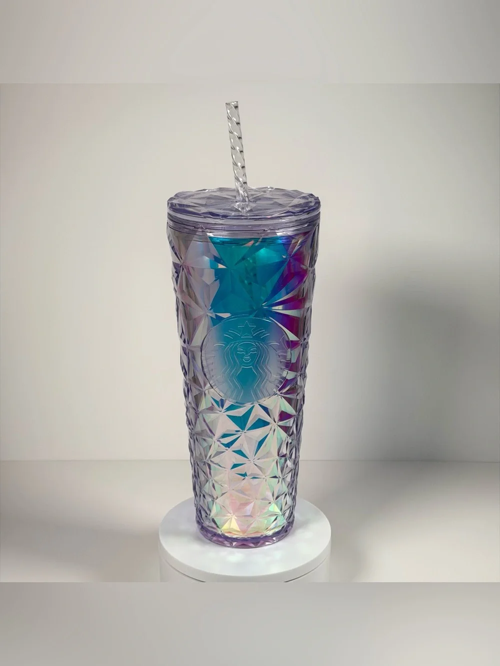 Starbucks 2023 Holiday Diamond Iridescent Venti Cold Cup Tumbler 24 oz NWT New